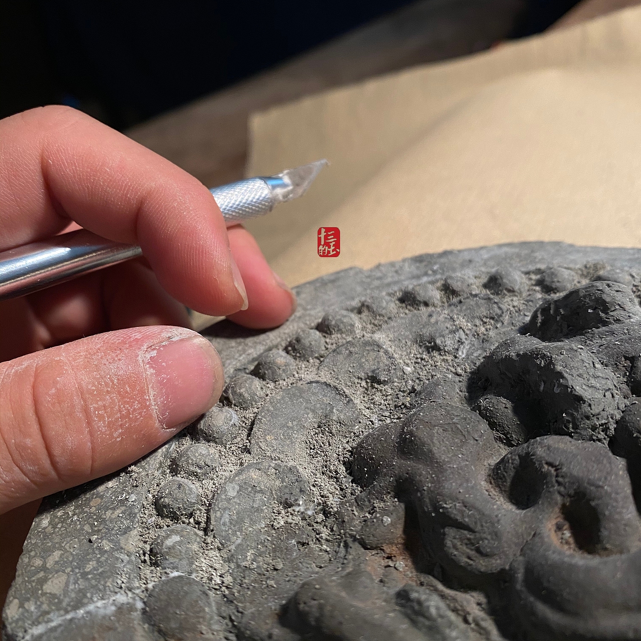 古物修复·北魏兽面瓦当（图ZMjUwNDM2ODY4） - 其他手工艺 - 站酷设计师十三的玉原创素材 - 站酷ZCOOL