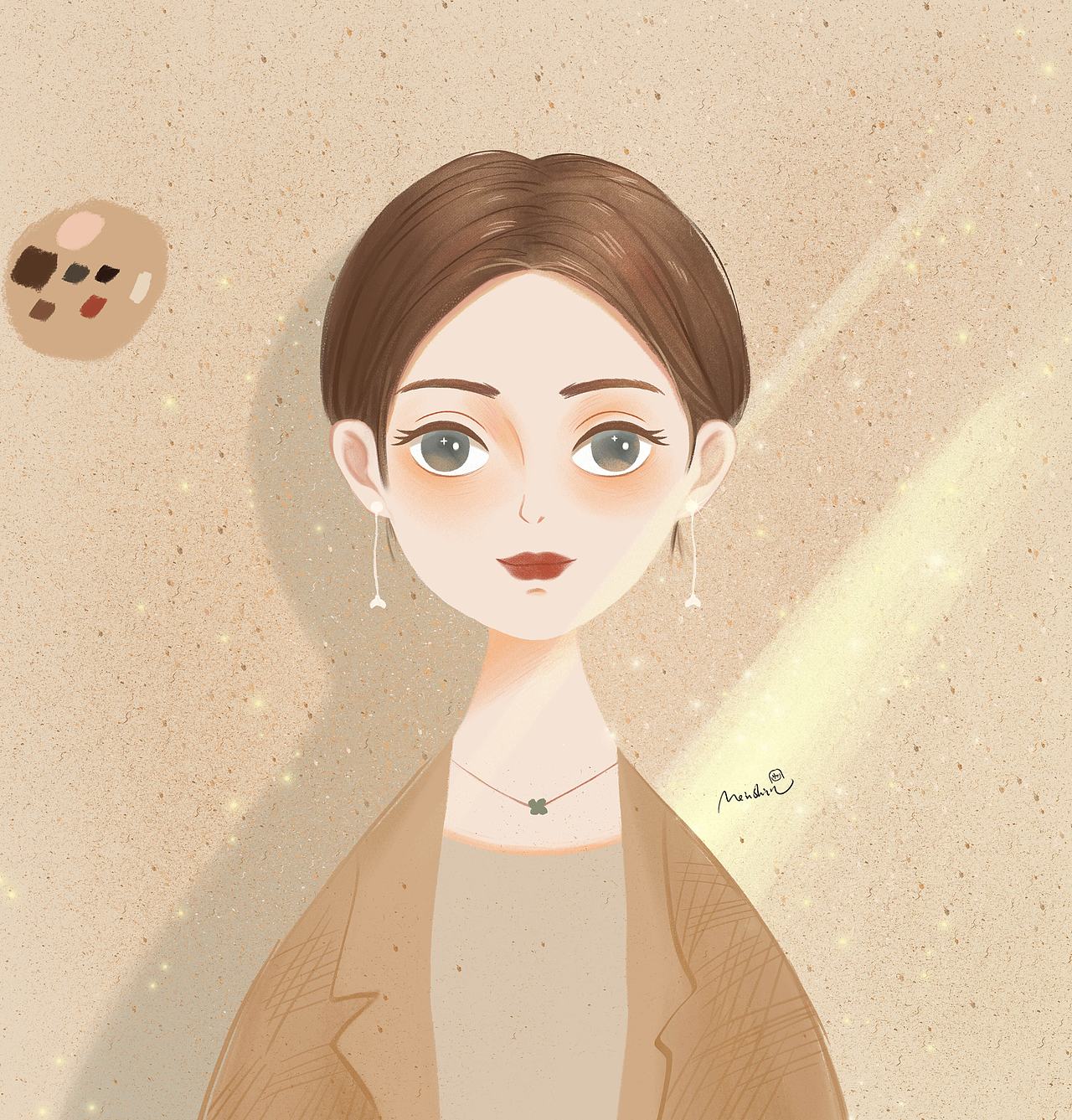 插画头像练习（图ZMjU1NjE4MjU2） - 创作习作 - 站酷设计师多喝水没事儿原创素材 - 站酷ZCOOL