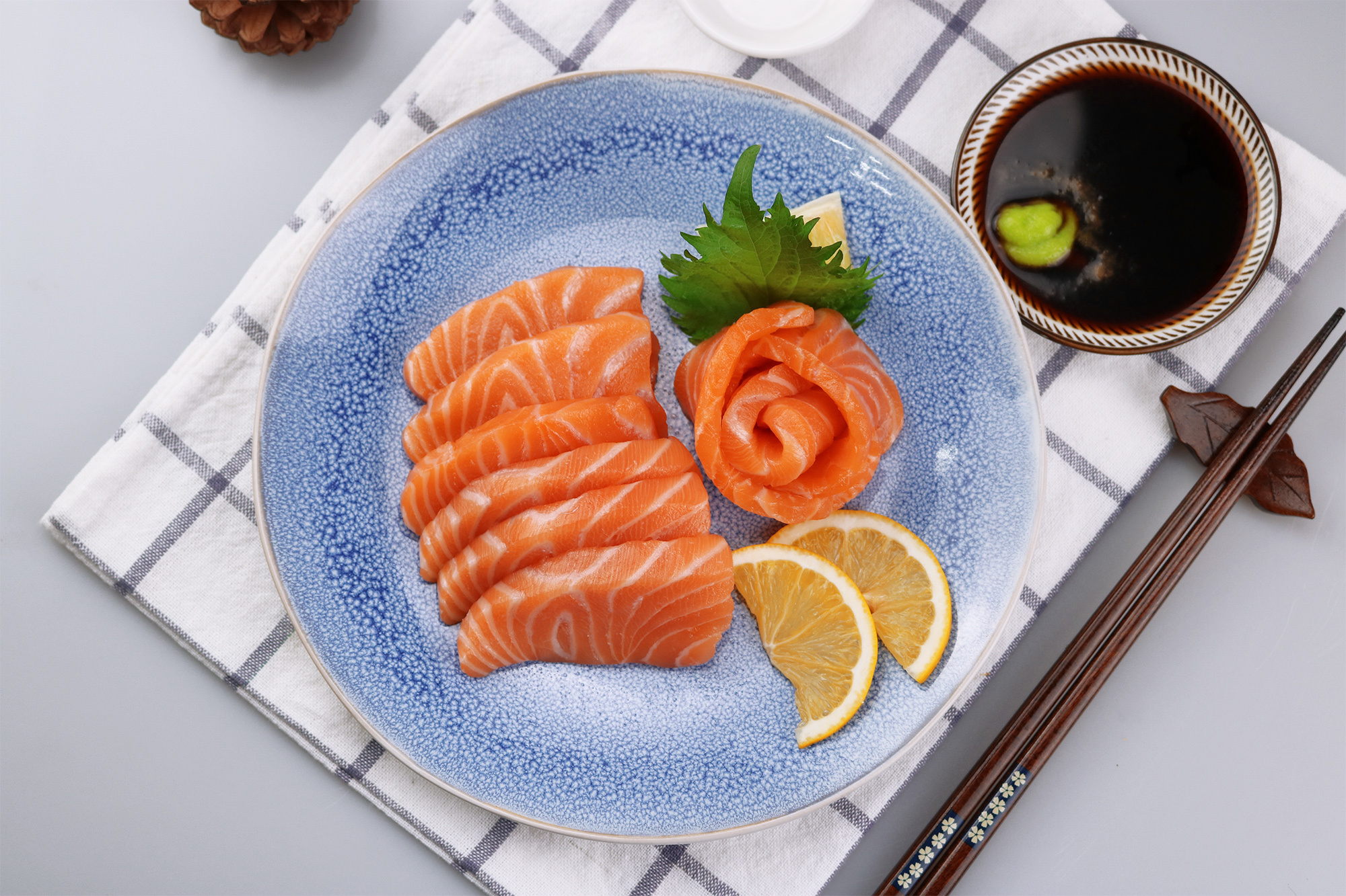 一组三文鱼拍摄