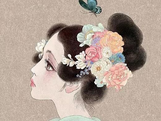 活了！清华才女把词牌名画成古风美人，太有韵味了