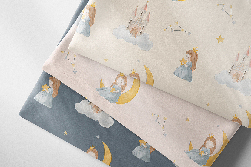 《银河系的小公主》｜原创印花设计 四方连续图（图ZMzY3MjU5NTc2） - 图案 - 站酷设计师SuruiZ原创素材 - 站酷ZCOOL