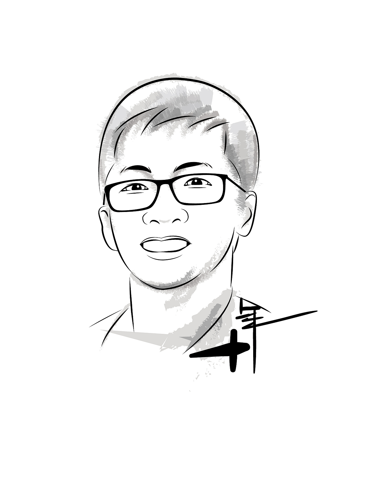 插画人像-AI笔刷无比强大。