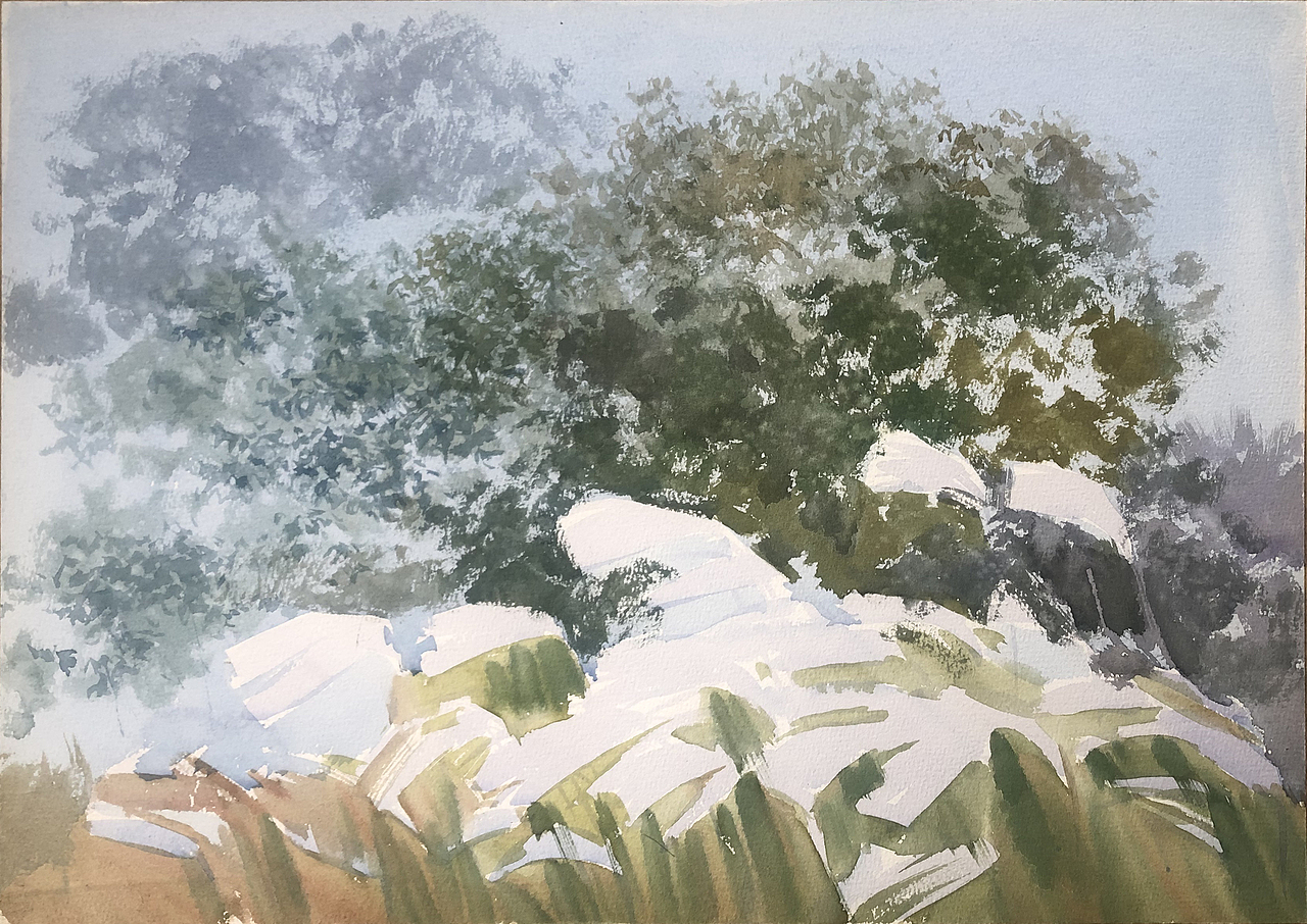 水彩风景——冬日的风声(又是无私奉献的高清步骤)