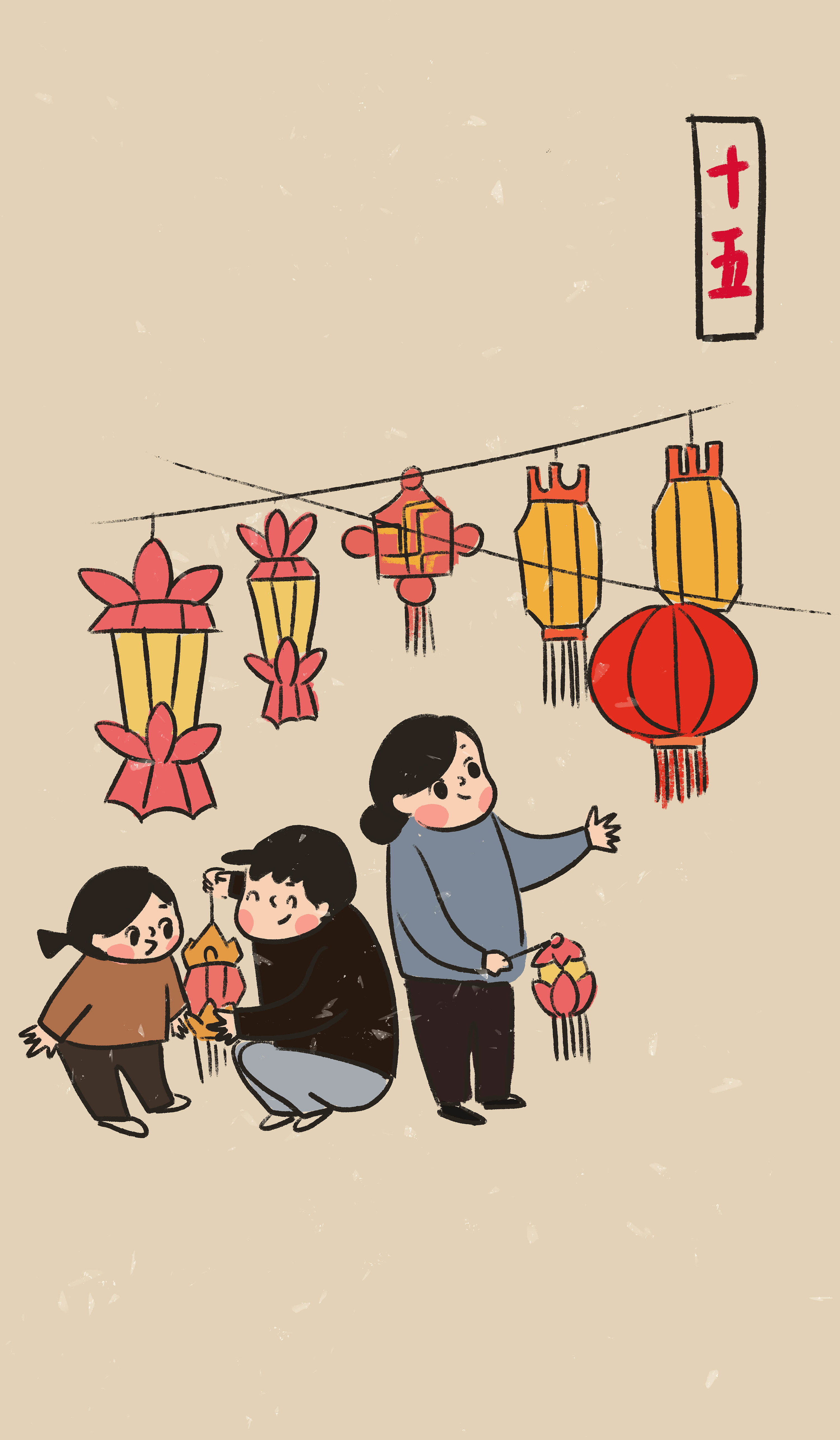 春节传统插画|插画|商业插画|盼P插画 - 原创作品 - 站酷 (ZCOOL)