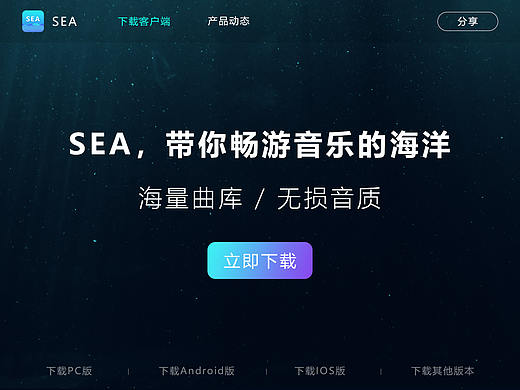 《SEA》PC端官网设计