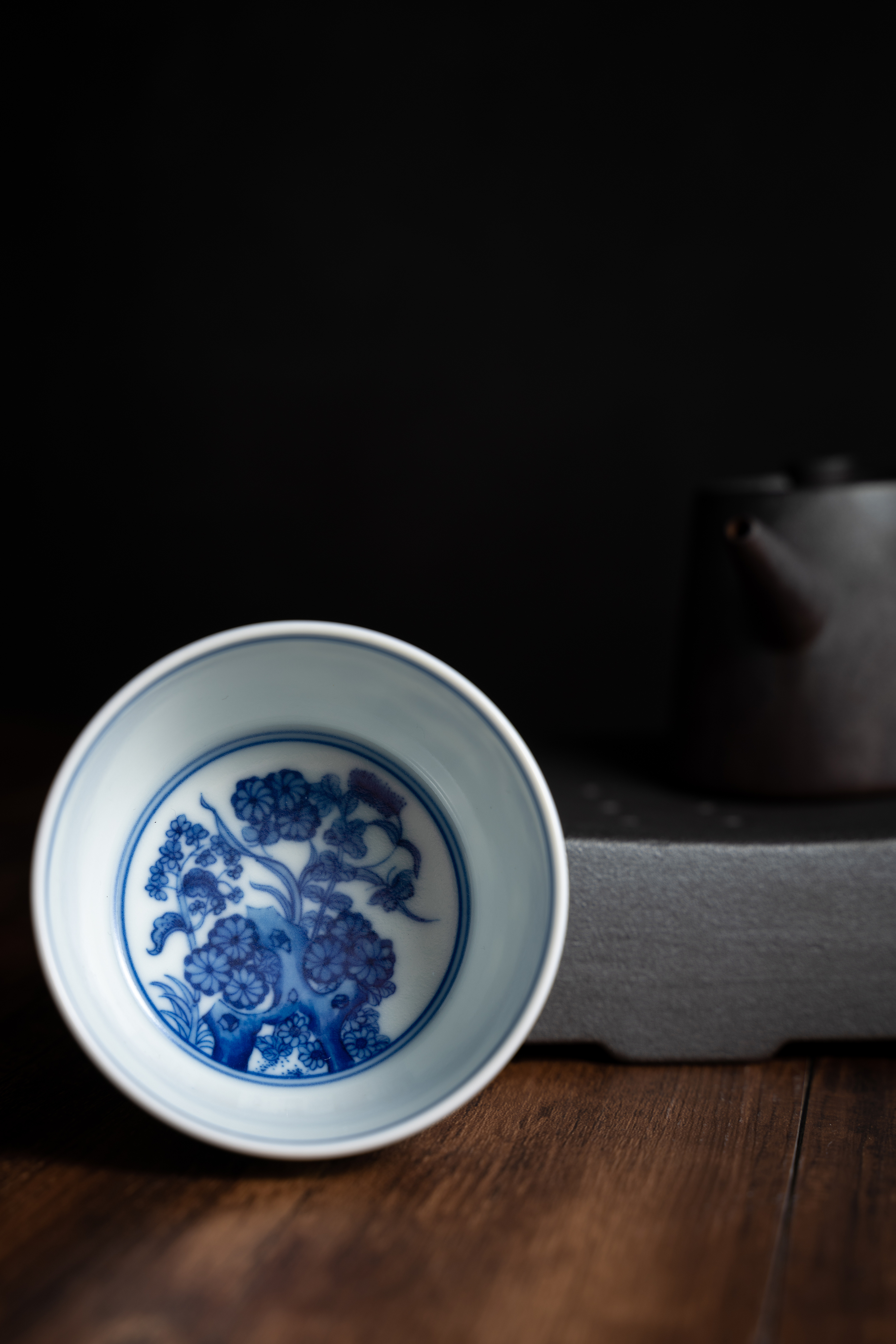 陶瓷茶杯 青花瓷品茗杯