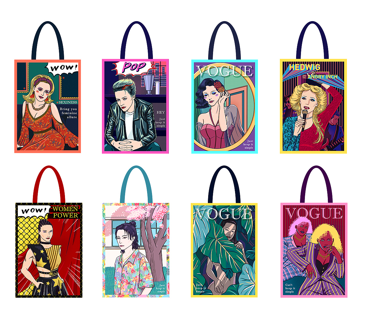 波普风格插画-女性魅力（图ZMjA0NzQyNTQw） - 创作习作 - 站酷设计师班布BAMBOOH原创素材 - 站酷ZCOOL