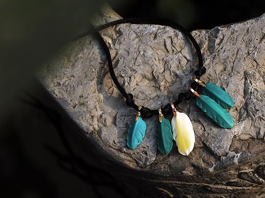 高桥羽毛 绿松石 蜜蜡