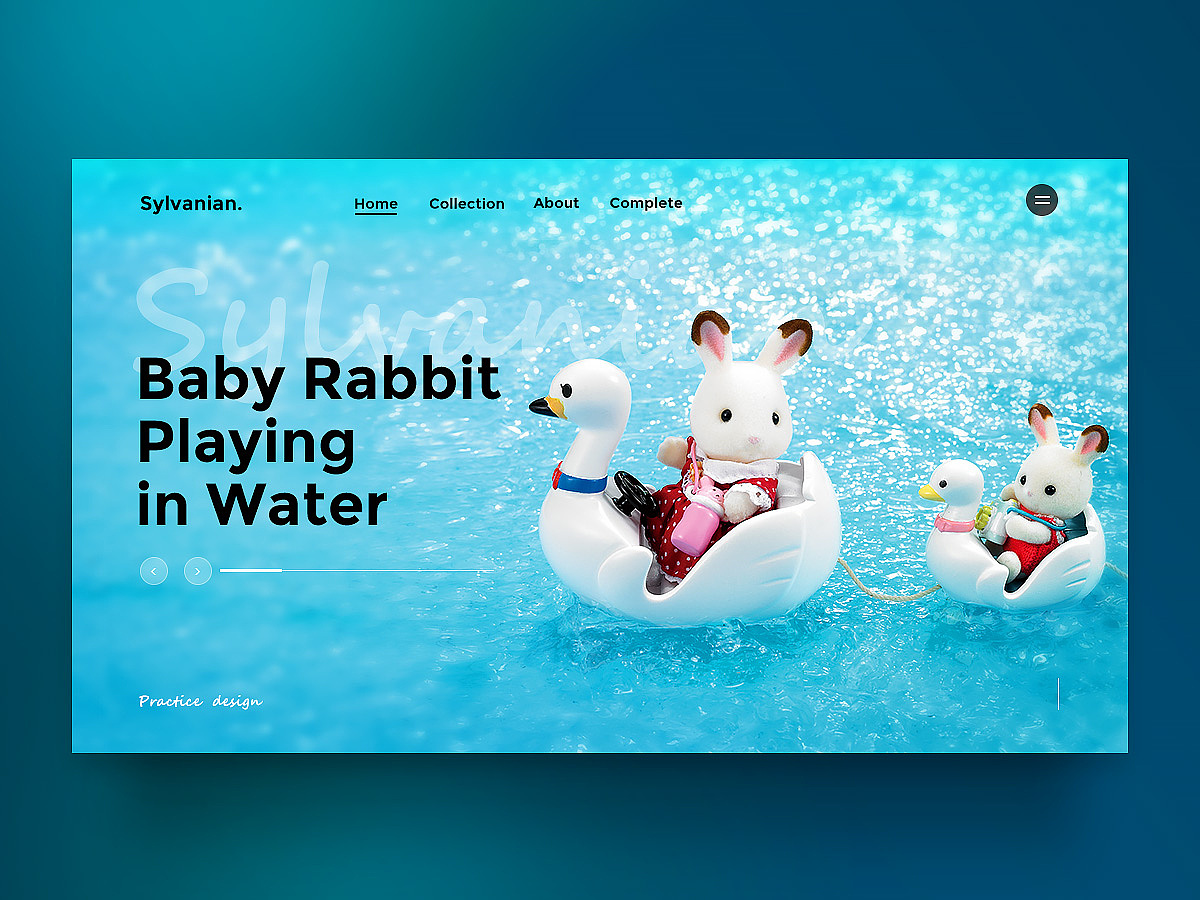 可爱的森贝儿玩偶练习 海报 banner 页面