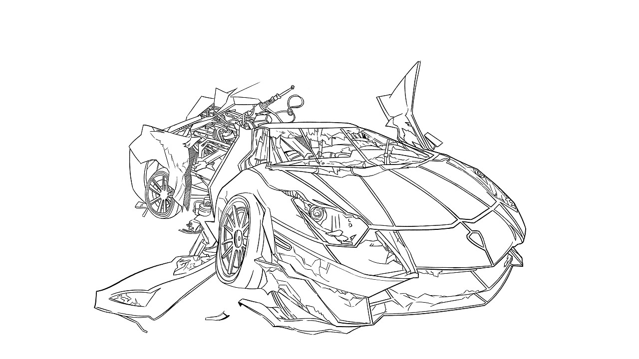 破碎的车|插画|创作习作|尧尧神勇 - 原创作品 - 站酷 (zcool)