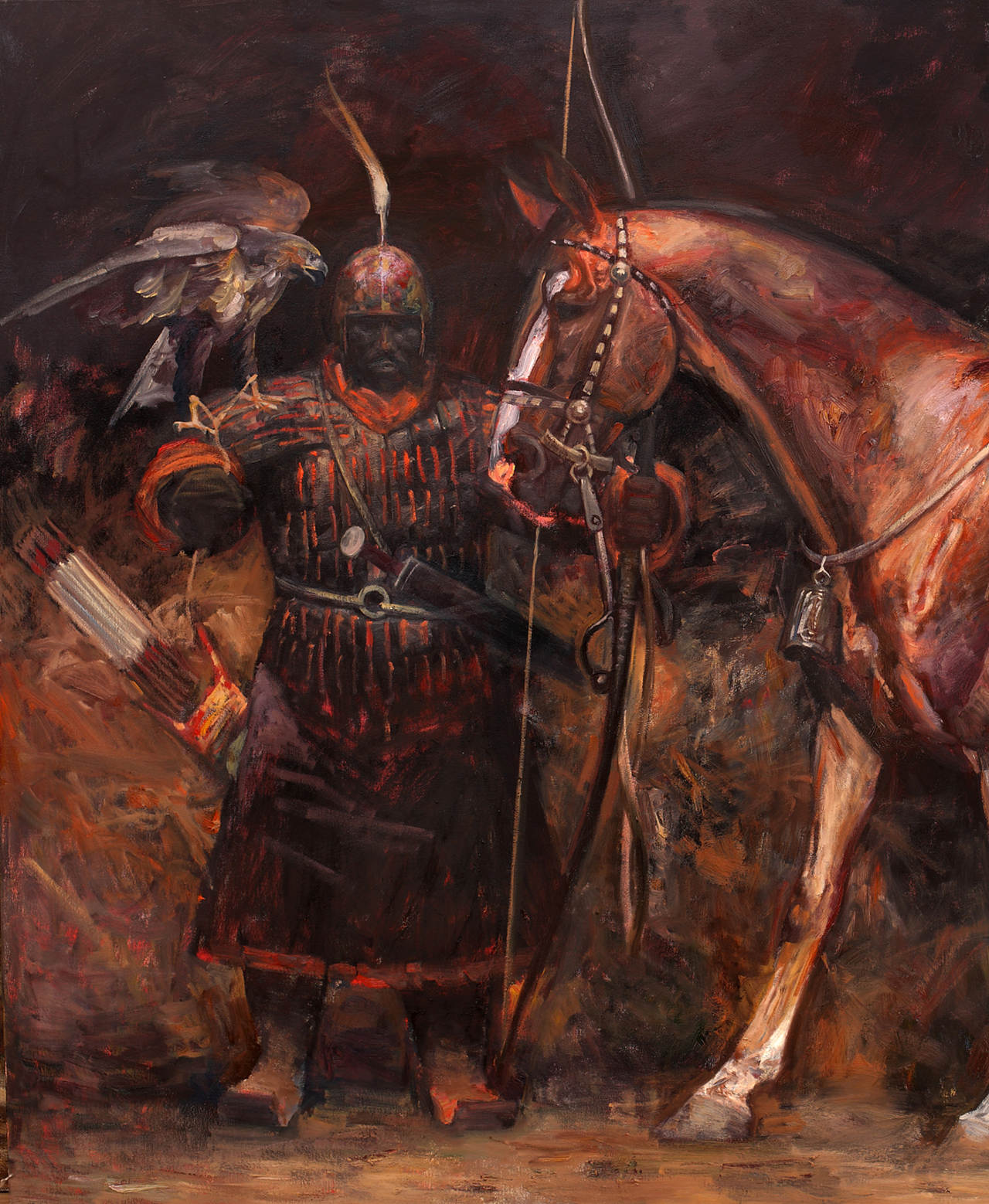 油画作品《汉风》_王可伟-站酷zcool