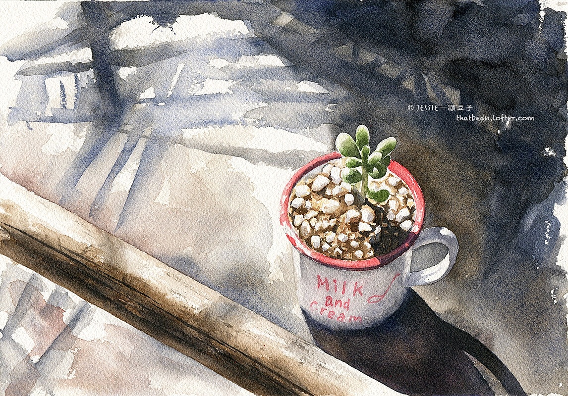 水彩插画——光影（图ZMjA0NTI5NDg=） - 绘画 - 站酷设计师Jessie一颗豆子原创素材 - 站酷ZCOOL