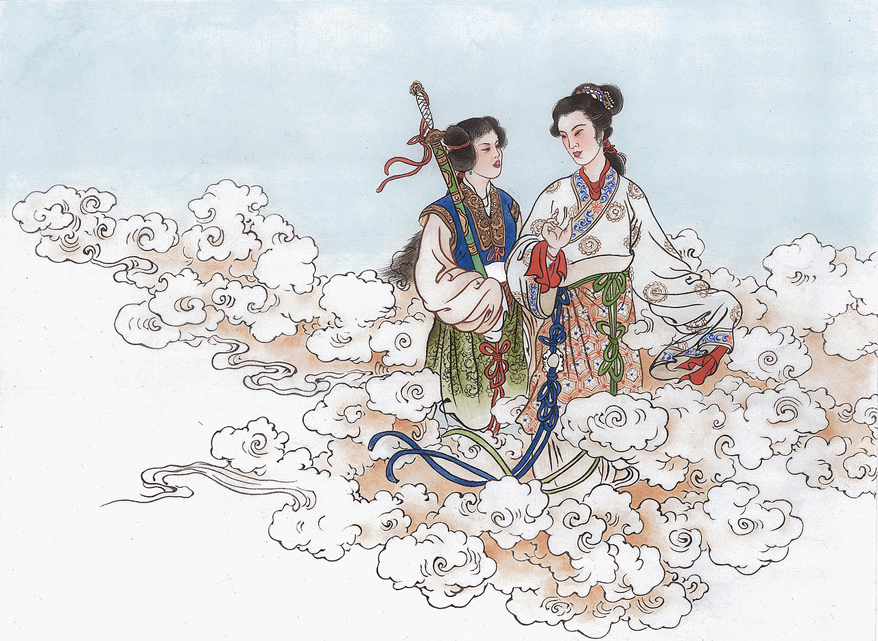 临摹完了,学习的是是任率英先生的《白蛇传》连环画中的一张.