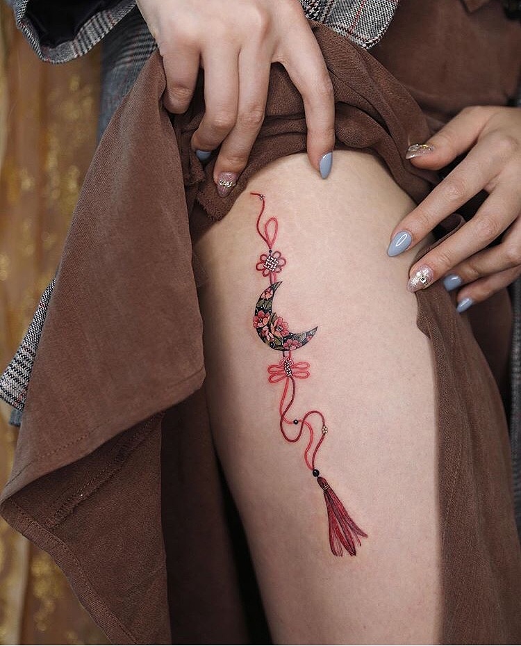 彩色蝴蝶中國(guó)結(jié)紋身圖設(shè)計(jì)（圖ZMjM3MjY5NzAw） - 其他手工藝 - 站酷設(shè)計(jì)師關(guān)中書(shū)原創(chuàng)素材 - 站酷ZCOOL