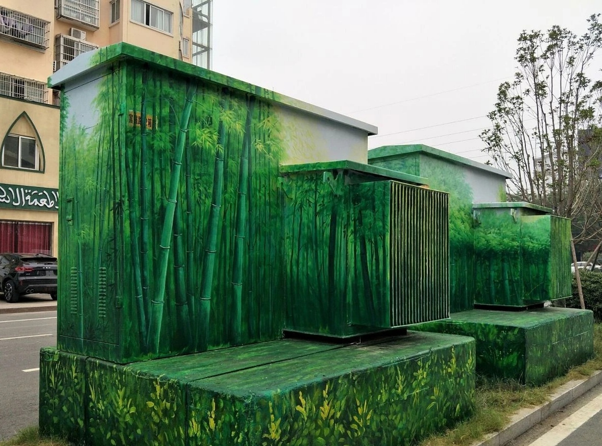 电箱彩绘 电箱涂鸦 电箱手绘画 美化电箱