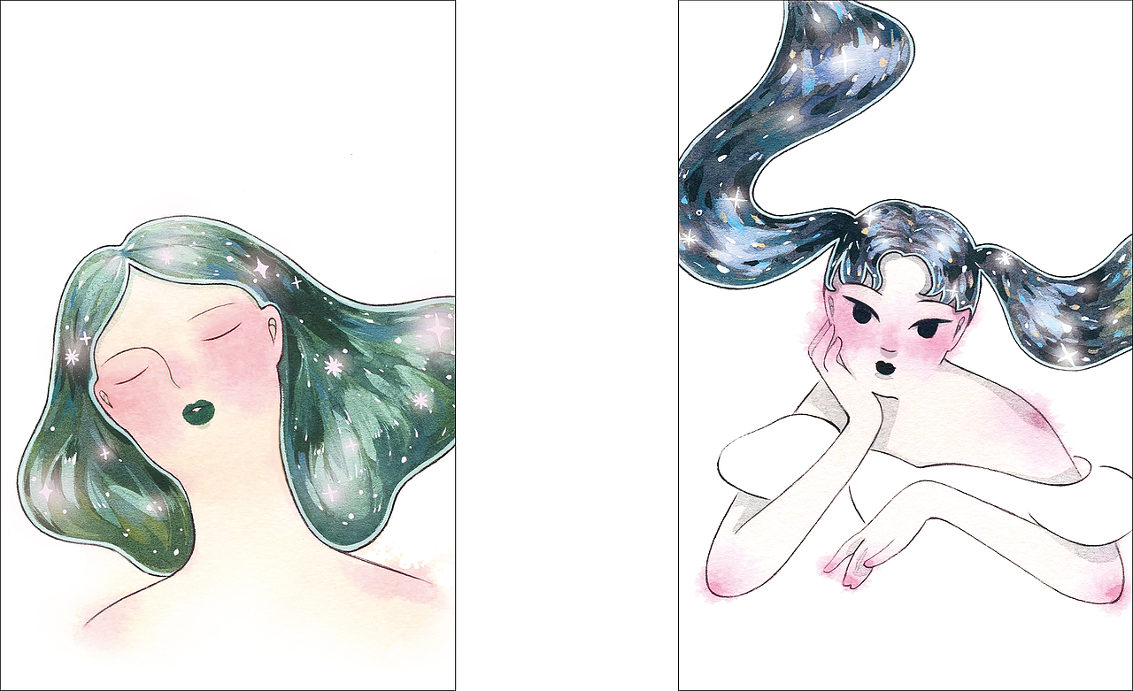 宝石的她（图ZMTE0NDY1NDg4） - 商业插画 - 站酷设计师邬葱原创素材 - 站酷ZCOOL