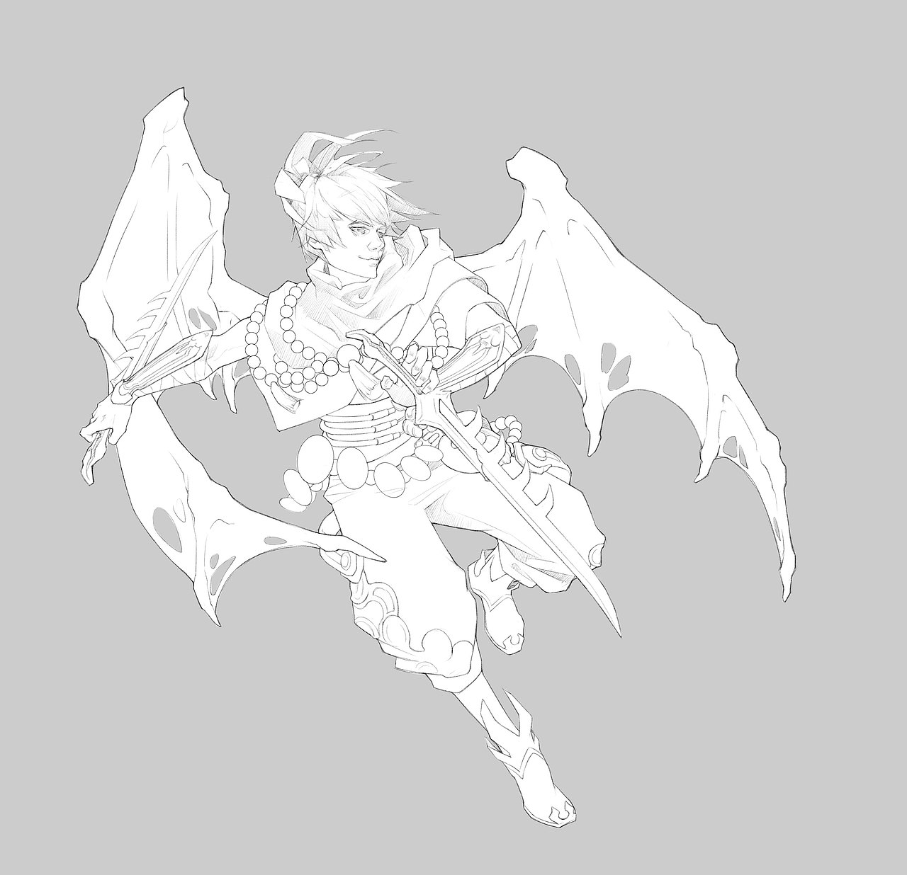 人物设计练习线稿