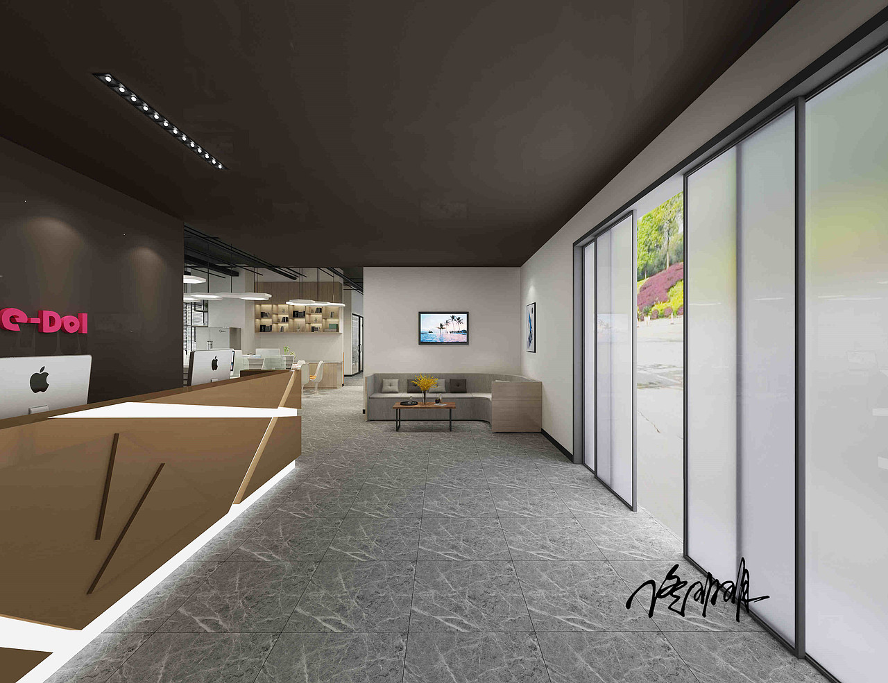 现代简约风格设计,办公室|空间|家装设计|佟玥玥_原创作品-站酷zcool