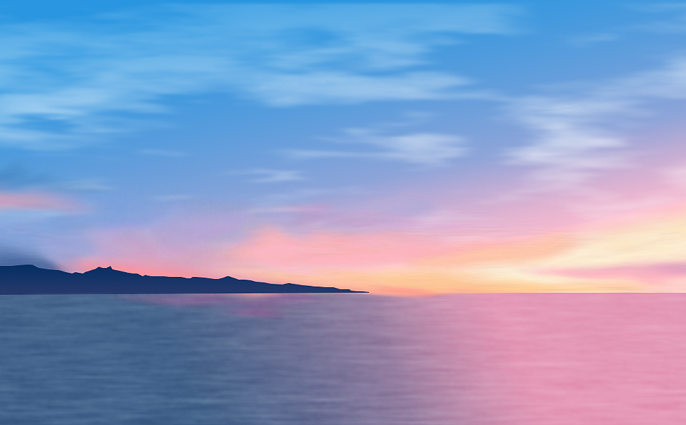 扁平化插画风景