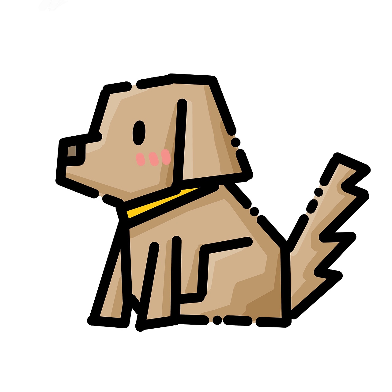 线条组合的卡通动物系列|插画|儿童插画|插画师一阿烂_原创作品-站酷z