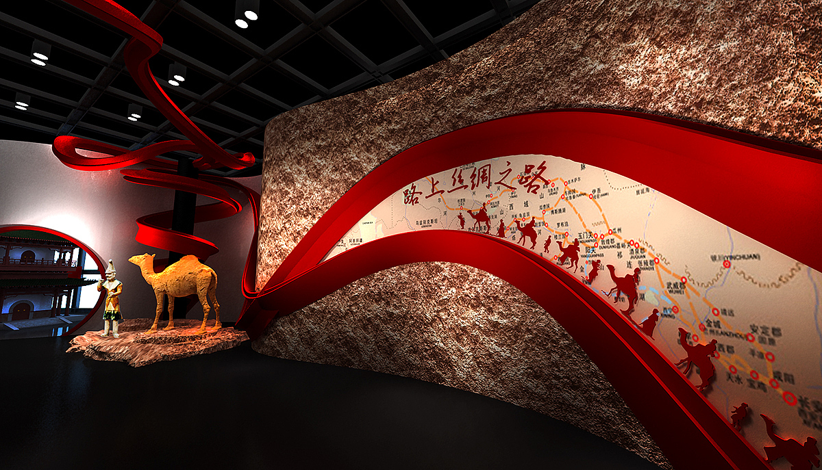 复古展厅 展厅设计  3D效果图