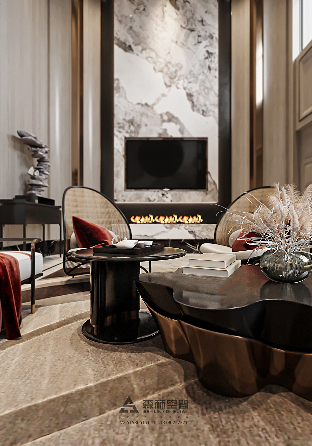 新疆 I 现代中式 I 中豪润园（图ZMTkzMDkyNzYw） - 家装设计 - 站酷设计师森林空间原创素材 - 站酷ZCOOL