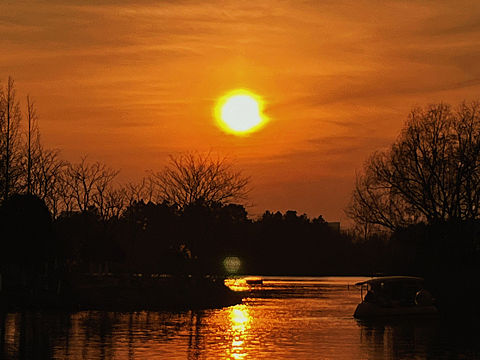湘湖日落
