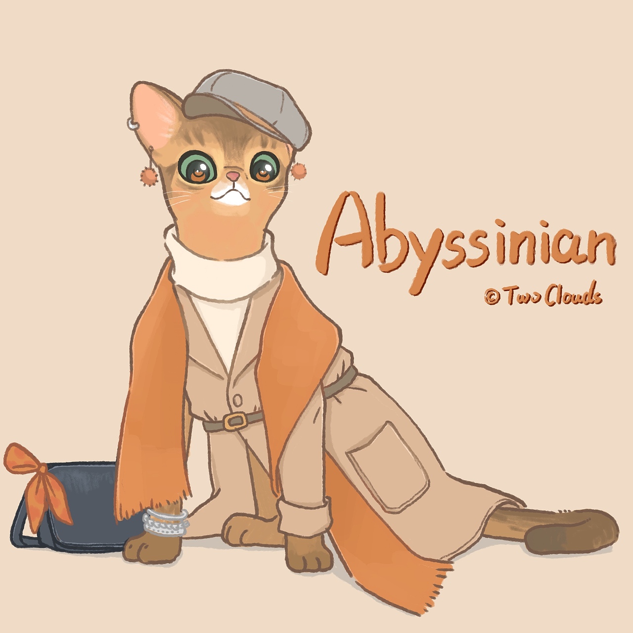 猫咪穿搭（图ZMTQ5Njg4MTU2） - 创作习作 - 站酷设计师二云twoclouds原创素材 - 站酷ZCOOL