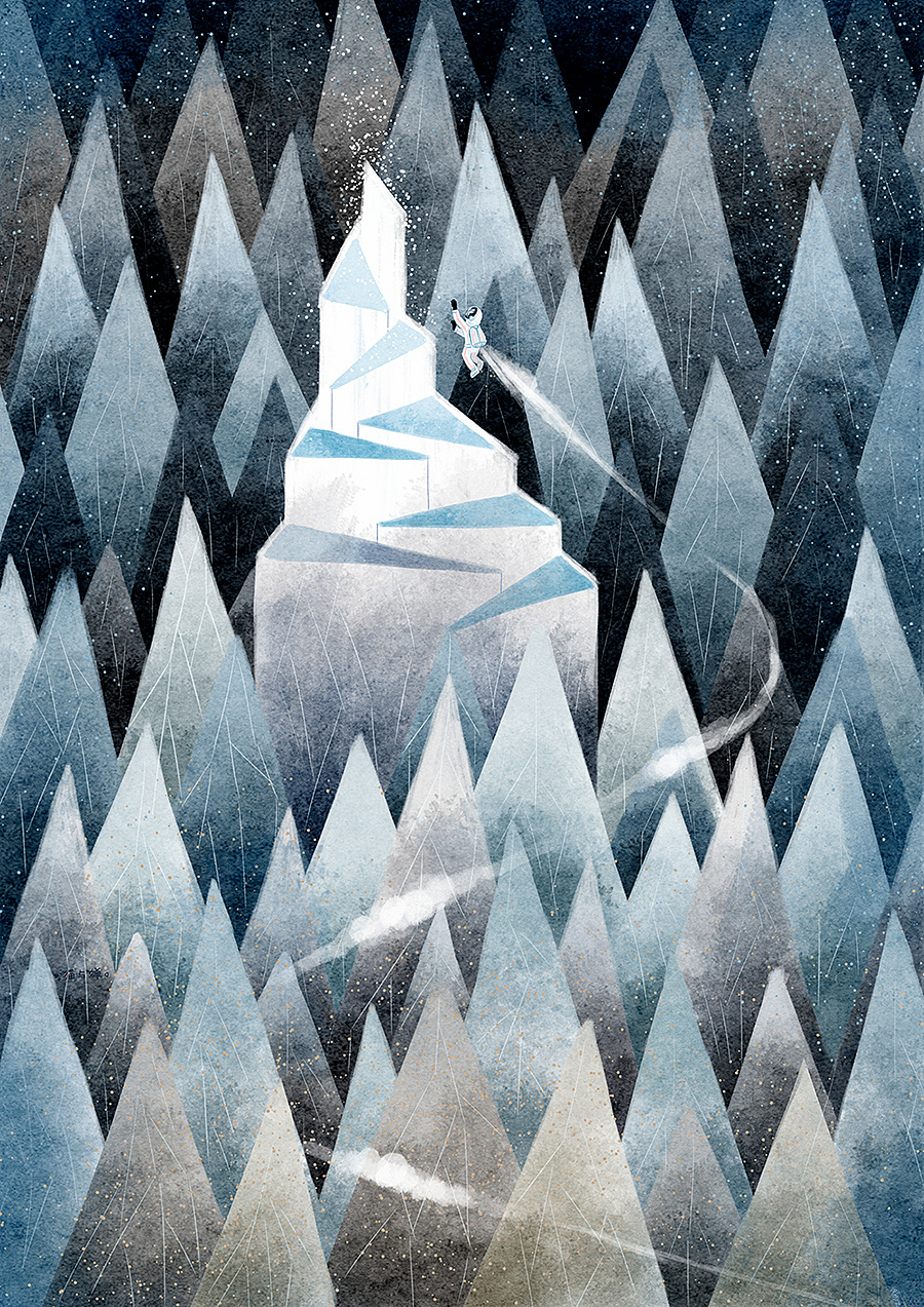 孤独的旅行者·l2158|插画|商业插画|猫与婵 - 原创作品 - 站酷