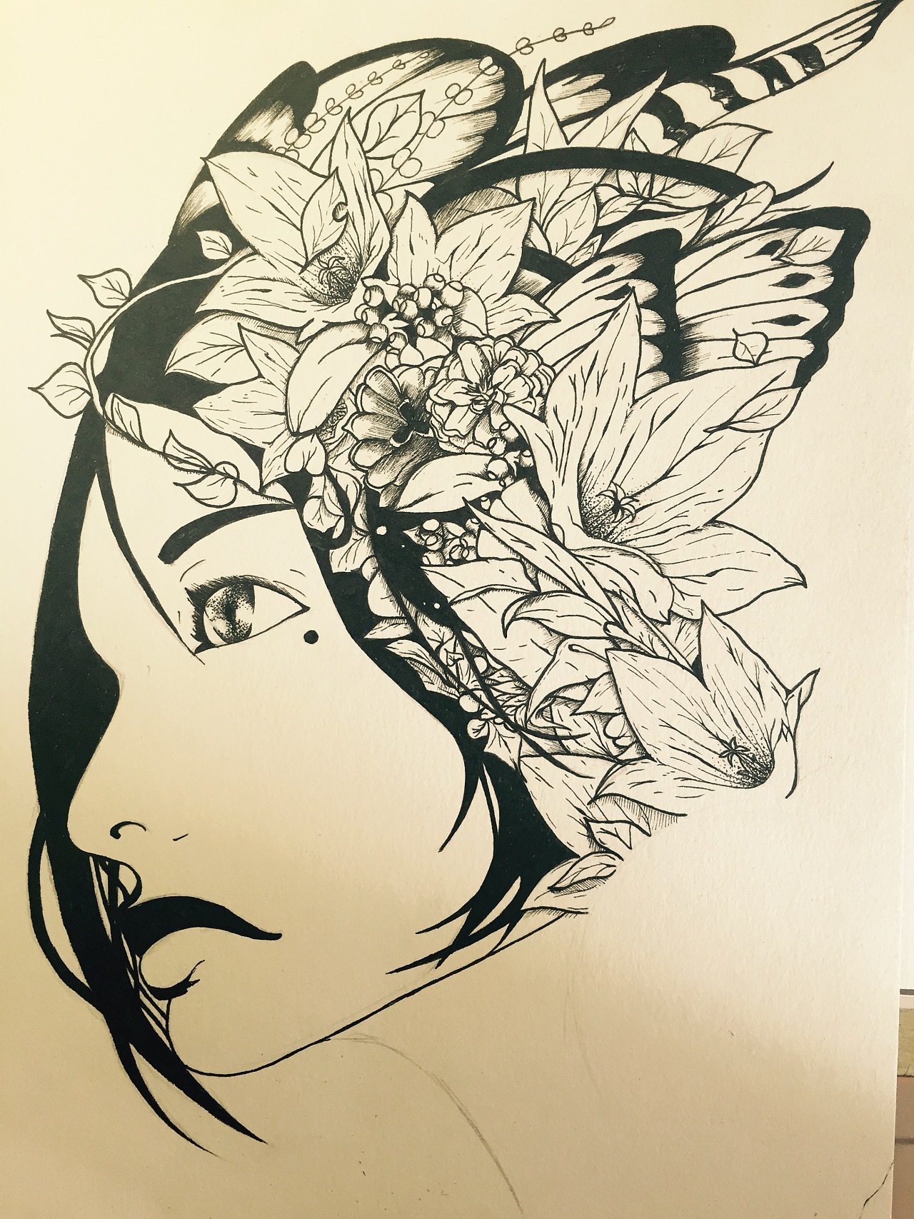 针管笔插画《flower dance》