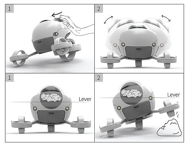钢铁人般的未来化婴儿推车（图ZNDczNjQ0Njg=） - 生活用品 - 站酷设计师启创原原创素材 - 站酷ZCOOL