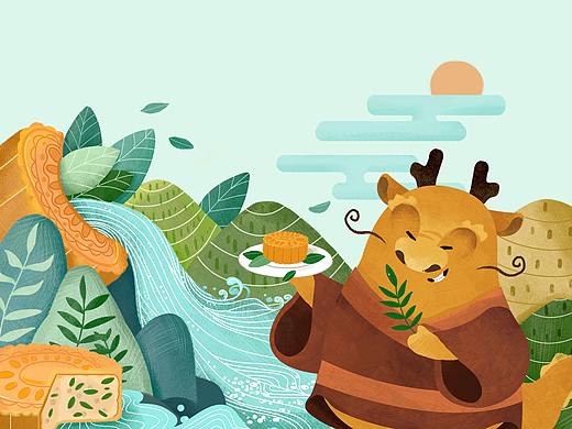 月餅插畫（個(gè)人主頁-ZNTA4MDg5Njg=） - 創(chuàng)作習(xí)作 - 站酷設(shè)計(jì)師__Nancy__原創(chuàng)素材 - 站酷ZCOOL