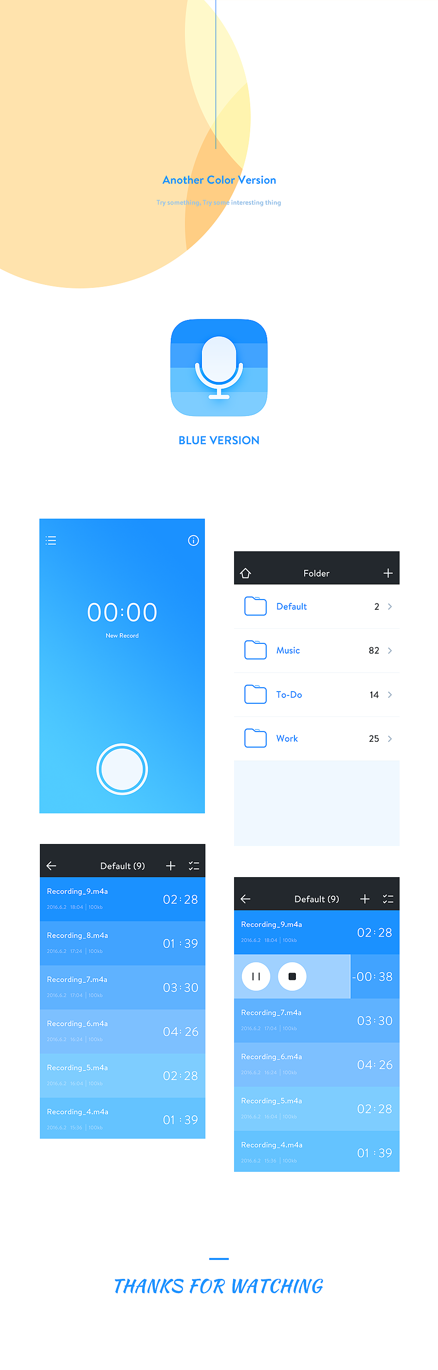 Recorder App Design（图ZNTEwMTk1MjQ=） - APP界面 - 站酷设计师Dea_n原创素材 - 站酷ZCOOL