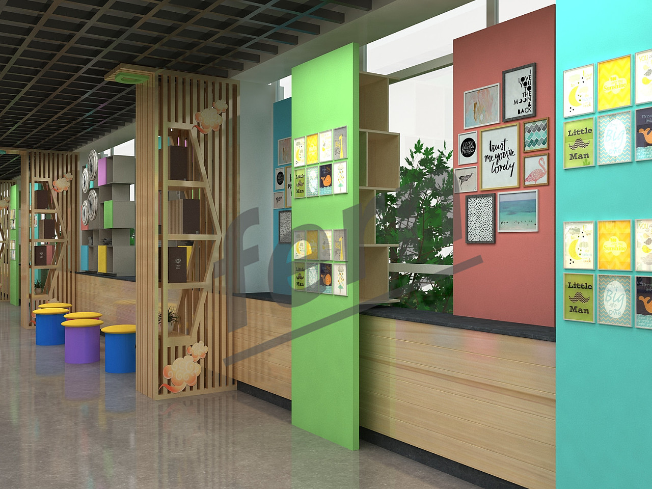 一组学校的连廊|空间|景观设计|WEIBANG设计 - 原创作品 - 站酷 (ZCOOL)