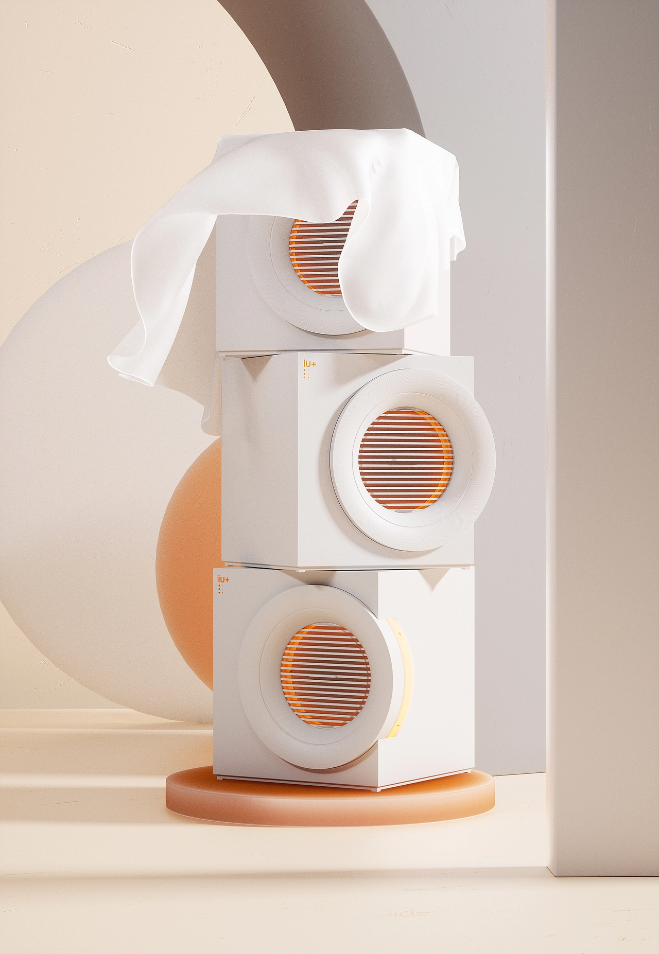 iu+ White Moonlight 可调节雾化暖风机器