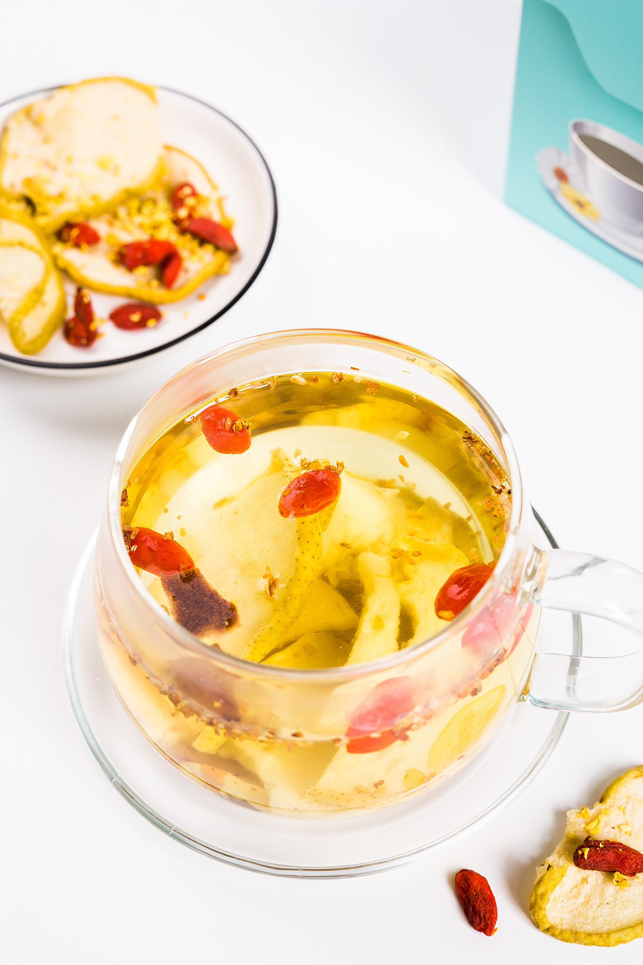 桂花雪梨茶拍摄 花茶拍摄