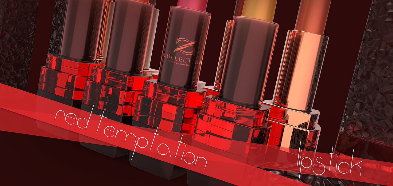 红唇诱惑 Stylish Lipstick - Red Temptation