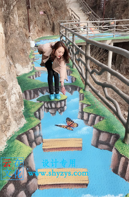 我们3d立体画专业的公司,决定对玻璃栈道进行,3d升级改造,全面升级为