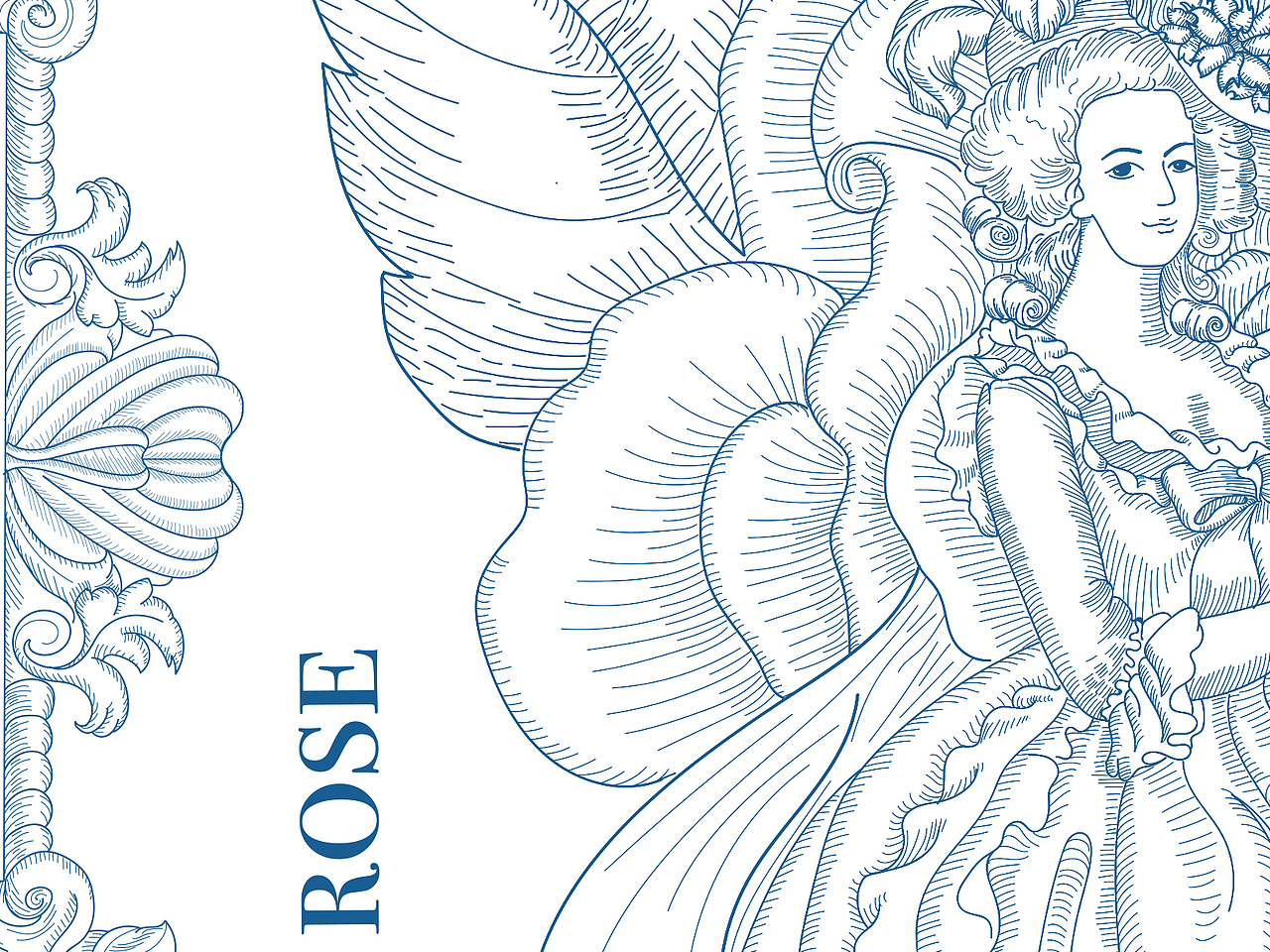 版画风中世纪风插画包装设计