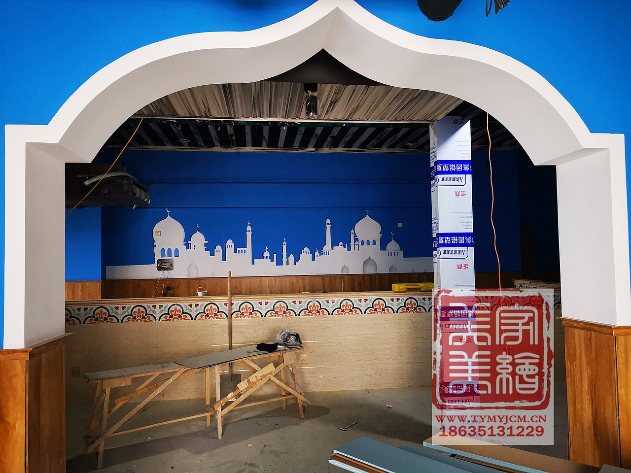 太原清真火锅饭店彩绘墙绘墙体彩绘|插画|商业插画|太原墙绘太原手绘