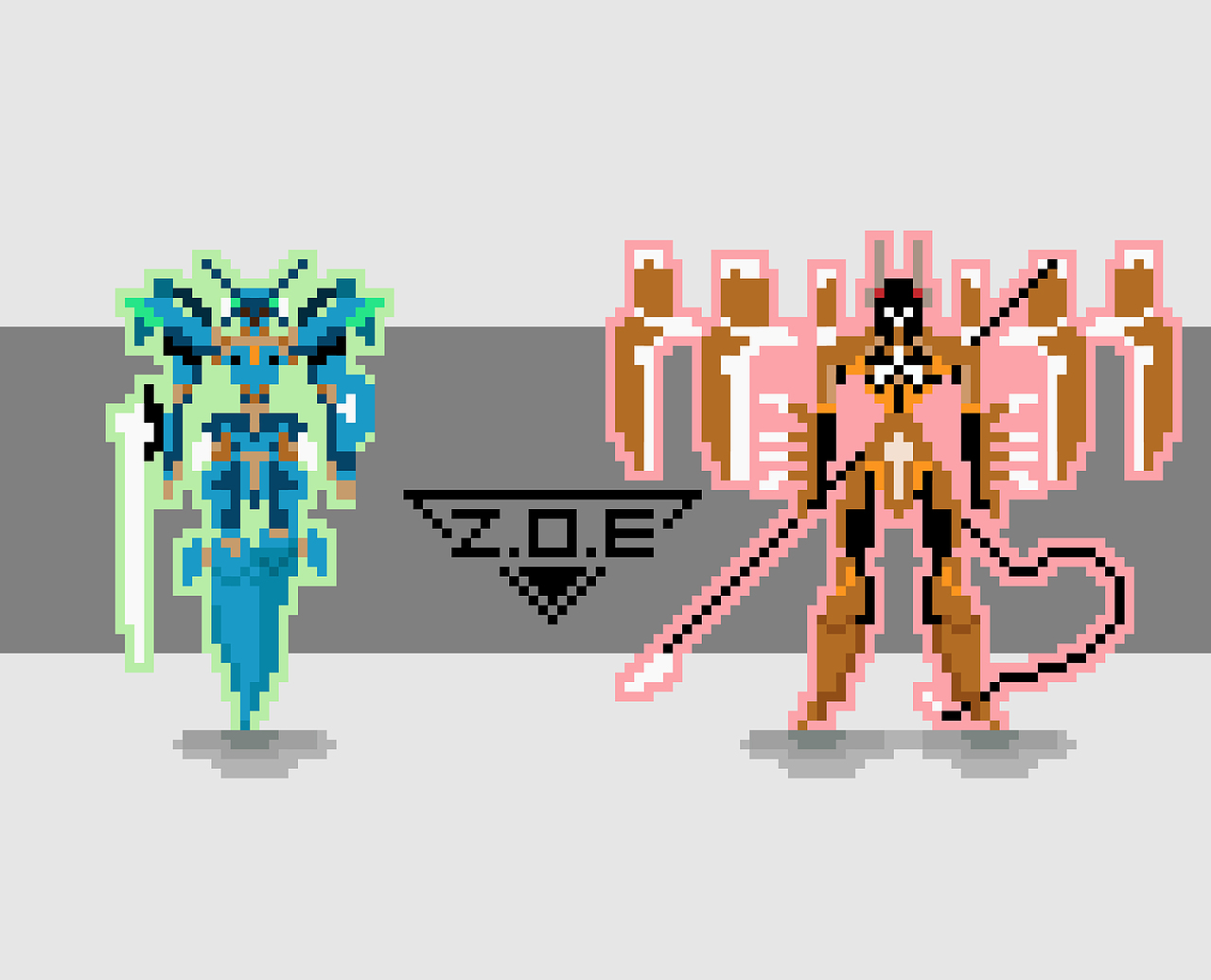 【Zone of the enders X pixel】 PS2游戏ZOE主角机像素画（图ZMTMwOTQ2MjA=） - 像素画 - 站酷设计师adidasjack原创素材 - 站酷ZCOOL