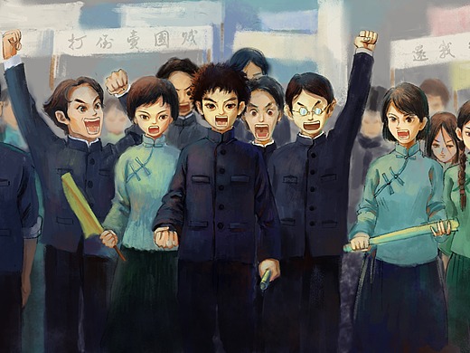 3年前深圳亮仔插画-艺术插画五四青年节100周年(五四运动)创建时间:1
