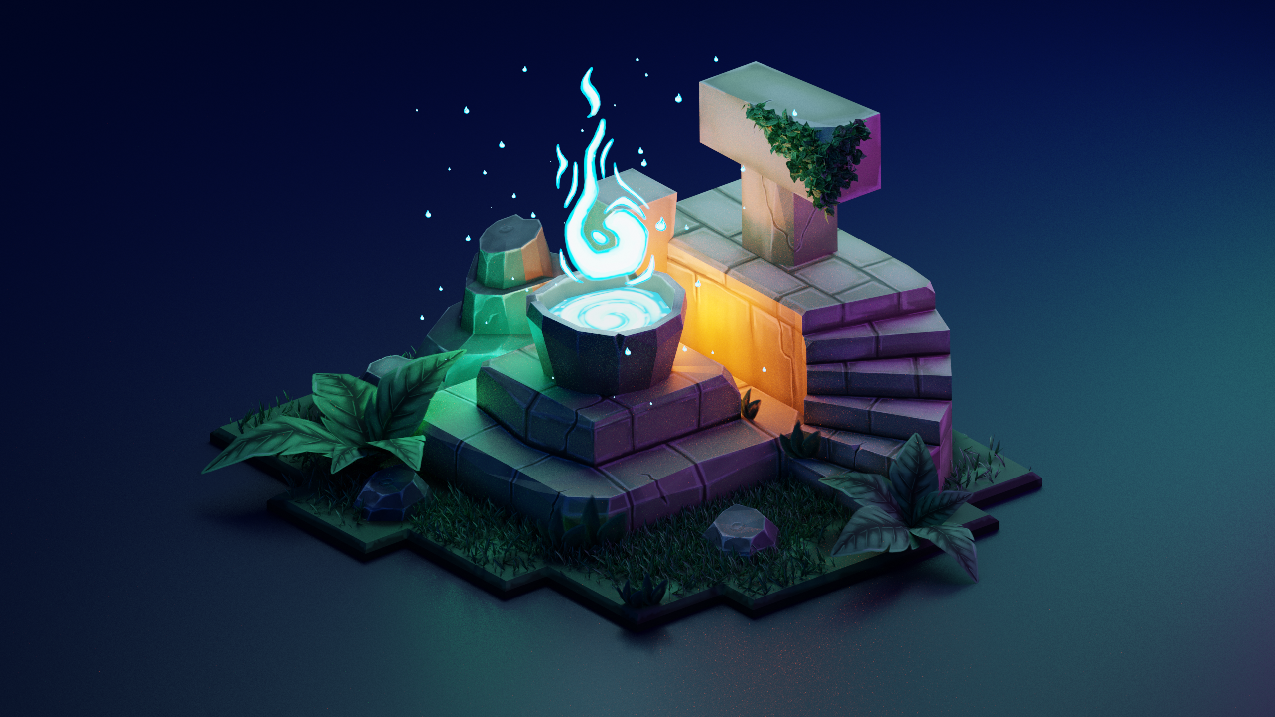 一天一个小模型系列|三维|场景|狮子头o_o - 原创作品 - 站酷 (zcool)