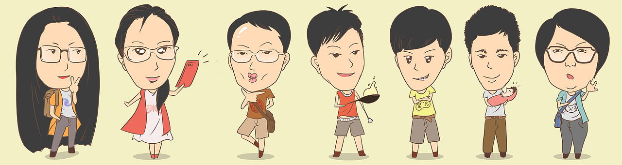 原创-小伙伴们的Q版人物（图ZNjkxMzc3MzY=） - 创作习作 - 站酷设计师魆小么原创素材 - 站酷ZCOOL