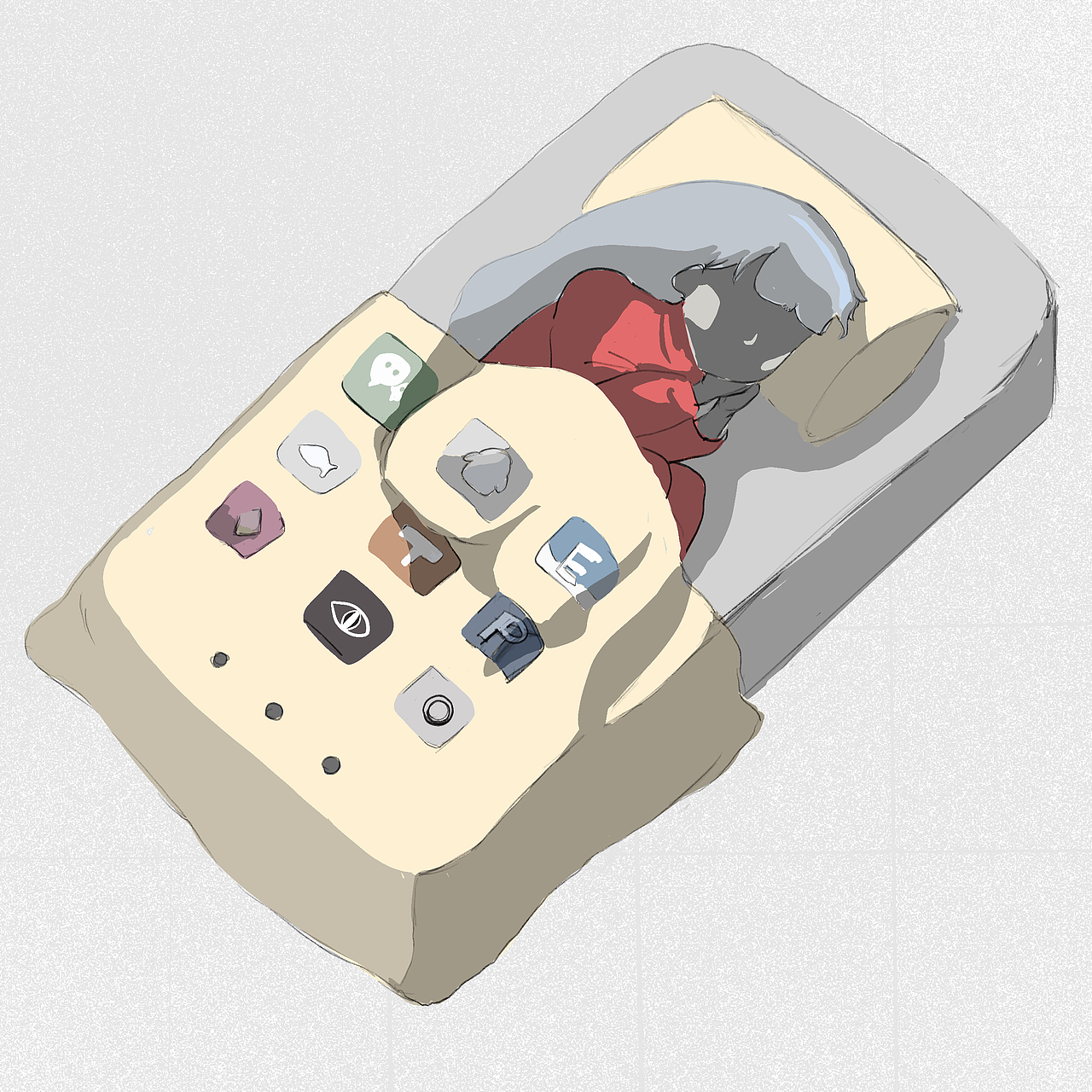 “冷默”插画设计