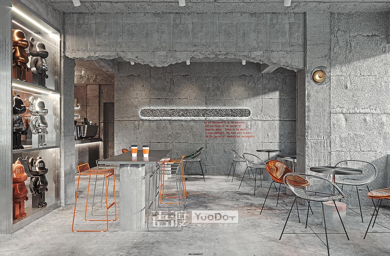 废墟风格  奶茶店