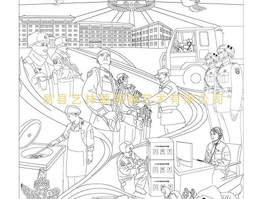 部队军营文化长廊浮雕墙设计制作公司-军史浮雕壁画墙