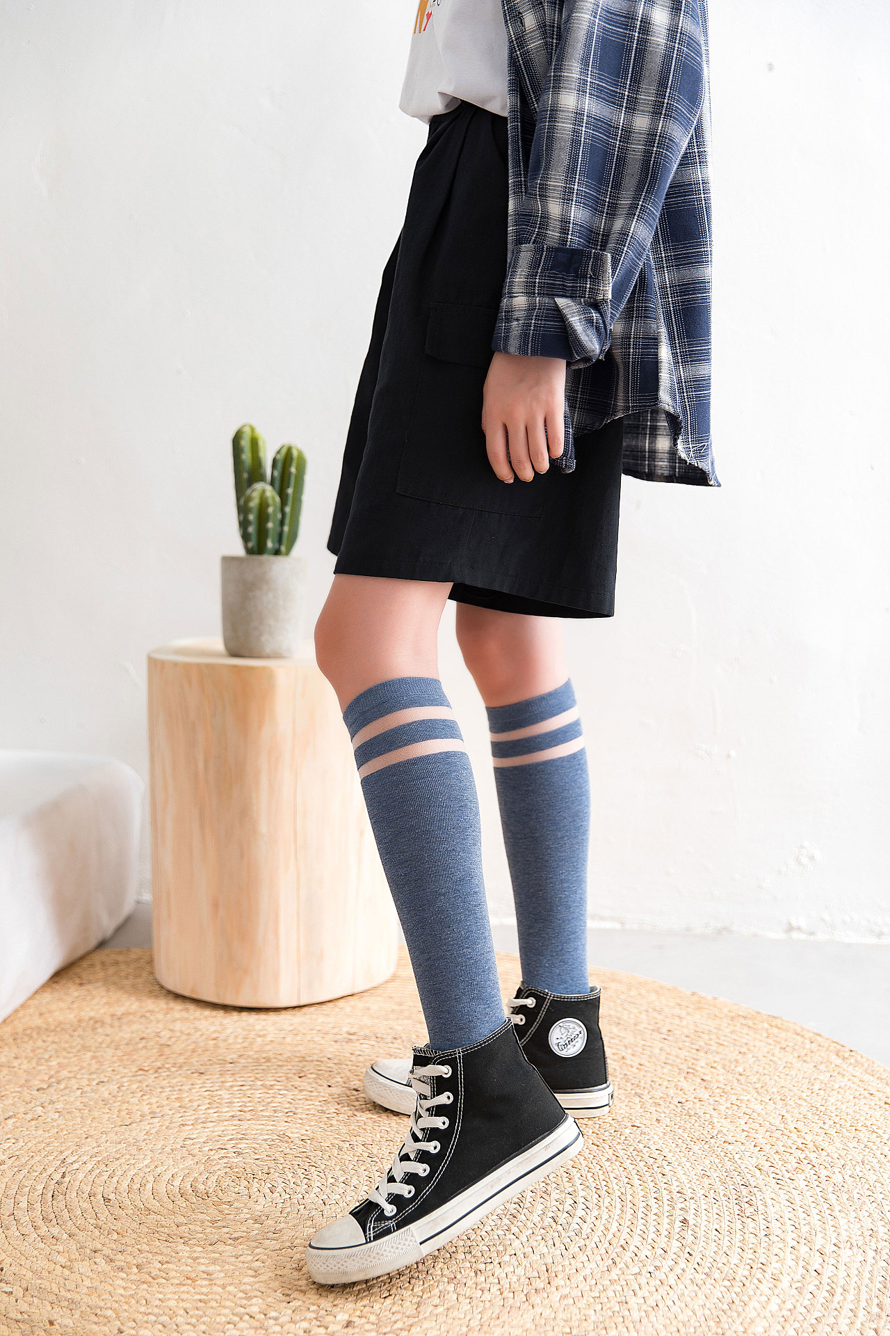 2019秋冬日系小腿袜中筒袜女袜