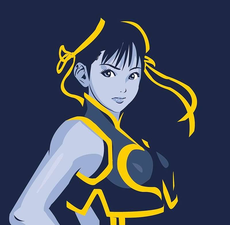少年街霸--春丽（图ZNjExNjE4NA==） - 新锐潮流插画 - 站酷设计师kikikaikai原创素材 - 站酷ZCOOL