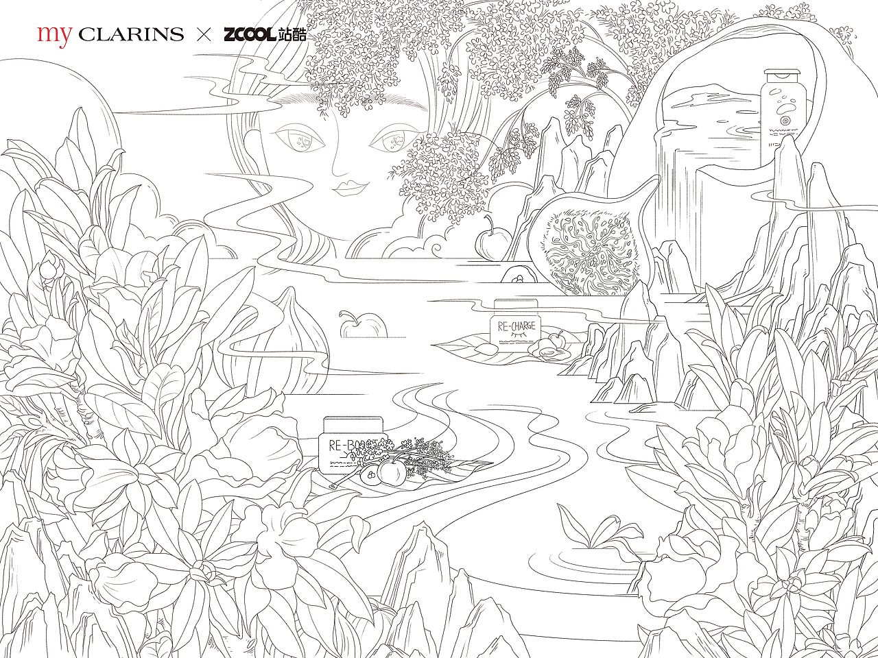 #my CLARINS 尋找天然好食肌# ——始于自然、融于自然（圖ZMjk4MTY5NTk2） - 海報(bào) - 站酷設(shè)計(jì)師胖兔O_o原創(chuàng)素材 - 站酷ZCOOL